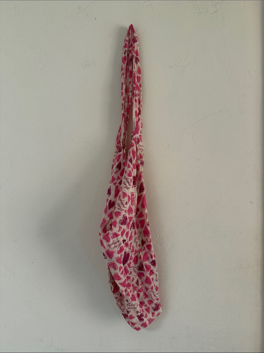 Free People Pink Heart-Print Shoulder Tote Bag